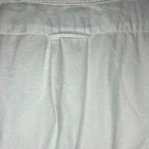 WOMEN'S White Cotton Rounded Neck Jacket Size 14 - Picture 9 of 9